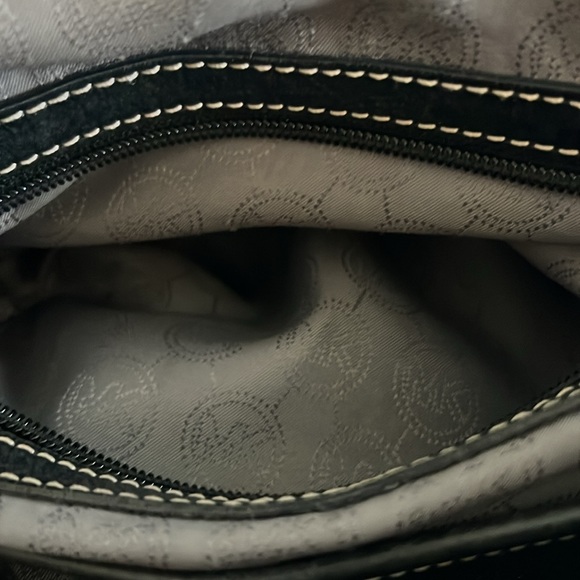 Michael Kors Grey and Black Leather Satchel - Picture 13 of 16